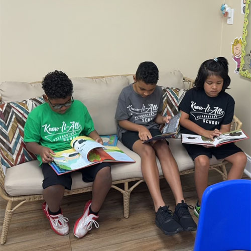 Students Enjoying Reading Time